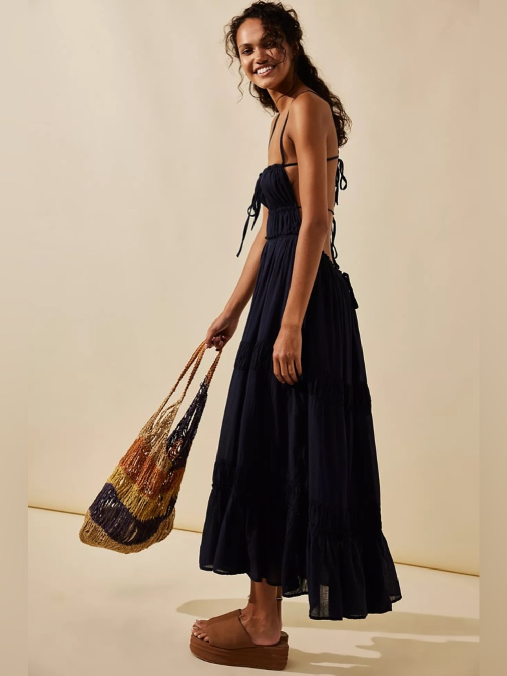 𝓯𝓹 Free People ~  Taking Sides Maxi Dress - Picture 3 of 17